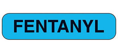 Picture of Drug Label UAL™ Anesthesia Label Fentanyl Blue 3/8 X 1-5/8 Inch2311