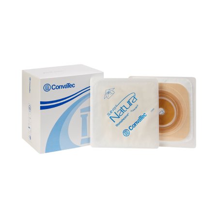 Picture of Ostomy Barrier Sur-Fit Natura® Trim to Fit, Standard Wear Stomahesive® Tan Tape 45 mm Flange Sur-Fit® Natura® System Hydrocolloid Up to 1 to 1-1/4 Inch Opening 4 X 4 Inch125264