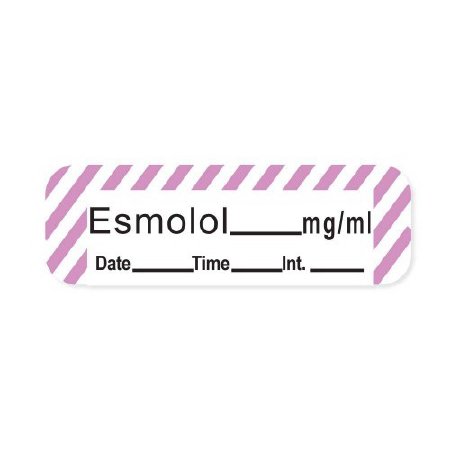 Picture of Drug Label PDC® Anesthesia Label Esmolol_mg/mL Date_Time_Int_ Violet / White 1/2 X 1-1/2 InchLANS-20