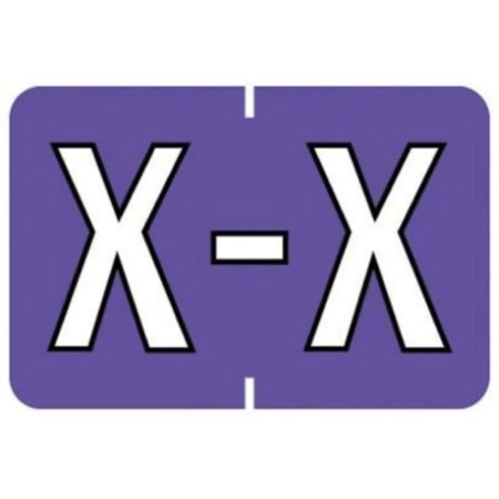 Picture of Pre-Printed Label Barkley® Chart Tab Purple Laminated Z Z White Alpha Series 10 X 1-1/2 Inch901-34142Q