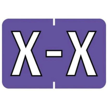 Picture of Pre-Printed Label Barkley® Chart Tab Purple Laminated Z Z White Alpha Series 10 X 1-1/2 Inch901-34142Q