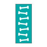 Picture of Blank Label Tape Key Surgical® Instructional Label Bone White, Emerald Vinyl 1/4 InchT-702-21