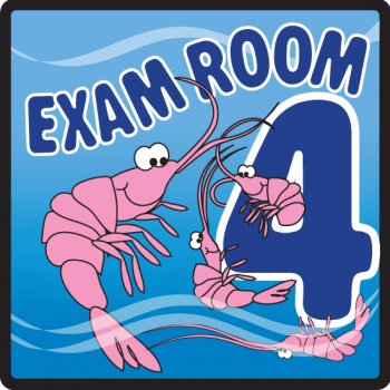 Picture of Door Sign Room Sign Clinton™ Exam Room 4EXO-4