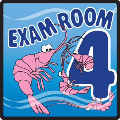 Picture of Door Sign Room Sign Clinton™ Exam Room 4EXO-4