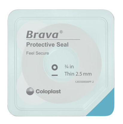 Picture of Skin Barrier Ring Brava® Thin Mold to Fit, Standard Wear Adhesive without Tape Without Flange Universal System Polymer Less than 1-1/8 Inch Opening 1-1/8 W Inch X 2.5 mm12035