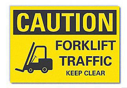 Picture of Door / Wall Sign Caution LYLE CAUTION Forklift Trucks Operating Beyond This Point456G86