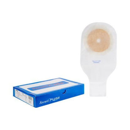 Picture of Ostomy Pouch Securi-T™ One-Piece System 12 Inch Length 1/2 to 2-1/2 Inch Stoma Drainable Trim To Fit7600002