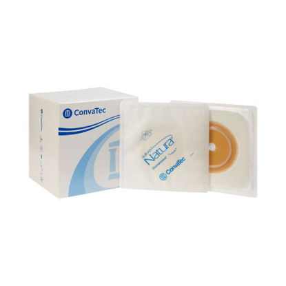 Picture of Ostomy Barrier Sur-Fit Natura® Trim to Fit, Standard Wear Stomahesive® White Tape 57 mm Flange Sur-Fit® Natura® System Hydrocolloid 1-3/8 to 1-3/4 Inch Opening 5 X 5 Inch125260