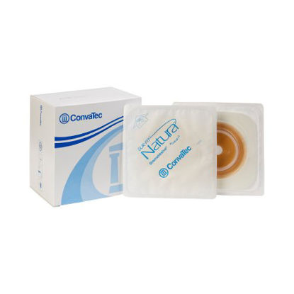 Picture of Ostomy Barrier Sur-Fit Natura® Trim to Fit, Standard Wear Stomahesive® White Tape 45 mm Flange Sur-Fit® Natura® System Hydrocolloid Up to 1 to 1-1/4 Inch Opening 4 X 4 Inch125259