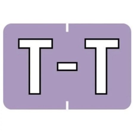 Picture of Pre-Printed Label Barkley® Chart Tab Lavender Laminated T T White Alpha Series 8 X 1-1/2 Inch901-34138