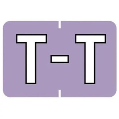 Picture of Pre-Printed Label Barkley® Chart Tab Lavender Laminated T T White Alpha Series 8 X 1-1/2 Inch901-34138