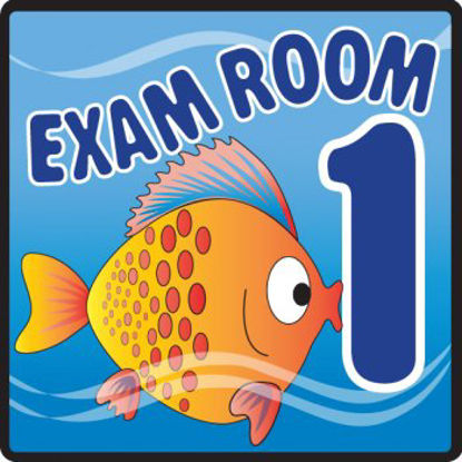 Picture of Door Sign Room Sign Clinton™ Exam Room 1EXO-1