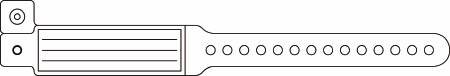 Picture of Identification Wristband Veri-Color® Write On Band Permanent Snap Without Legend110-11-PDJ