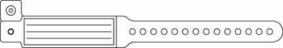 Picture of Identification Wristband Veri-Color® Write On Band Permanent Snap Without Legend110-11-PDJ