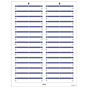 Picture of Blank Label Printer Label Blue, White Thermal Transfer 2/3 X 3-7/16 Inch49437