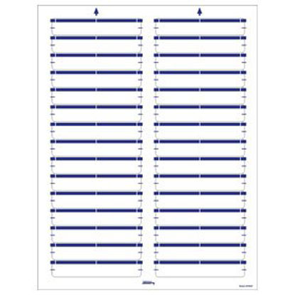 Picture of Blank Label Printer Label Blue, White Thermal Transfer 2/3 X 3-7/16 Inch49437