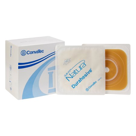 Picture of Ostomy Barrier Sur-Fit Natura® Trim to Fit, Extended Wear Durahesive® Without Tape 45 mm Flange Hydrocolloid 1 to 1-1/4 Inch Opening 4 X 4 Inch413155
