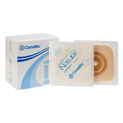 Picture of Ostomy Barrier Sur-Fit Natura® Trim to Fit, Standard Wear Stomahesive® Tan Tape 38 mm Flange Sur-Fit® Natura® System Hydrocolloid Up to 7/8 Inch Opening 4 X 4 Inch125263