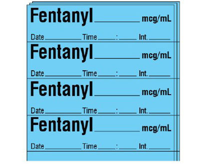 Picture of Drug Label Shamrock Anesthesia Label FENTANYL _____ mcg / mL / Date _____ Time _____ Int. _____ Blue 1/2 X 1 InchSA-2413-DTI-PK