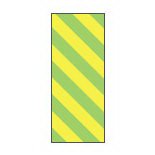 Picture of Pre-Printed Label Key Surgical® Multipurpose Label Lime Green / Yellow Tape Stripes Patterned 1/4 InchT-320-0513
