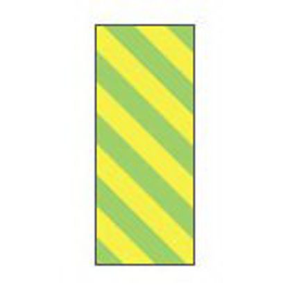 Picture of Pre-Printed Label Key Surgical® Multipurpose Label Lime Green / Yellow Tape Stripes Patterned 1/4 InchT-320-0513