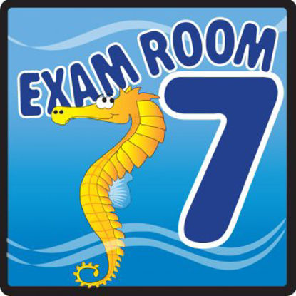 Picture of Door Sign Room Sign Clinton™ Exam Room 7EXO-7