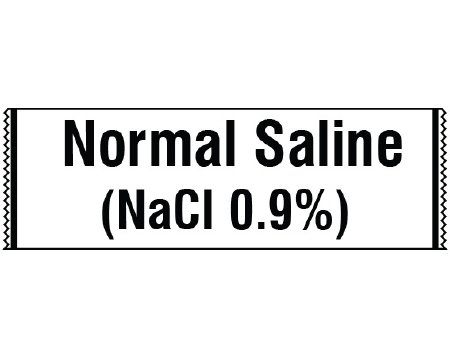 Picture of Drug Label Shamrock Anesthesia Label NORMAL SALINE / (NaCl 0.9%) White 1/2 X 1 InchSA-3242