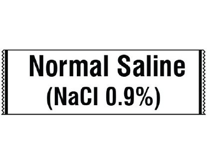 Picture of Drug Label Shamrock Anesthesia Label NORMAL SALINE / (NaCl 0.9%) White 1/2 X 1 InchSA-3242