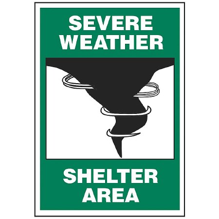 Picture of Wall Sign Directory Sign Severe Weather Shelter AreaS-21755P