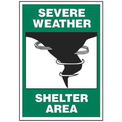 Picture of Wall Sign Directory Sign Severe Weather Shelter AreaS-21755P
