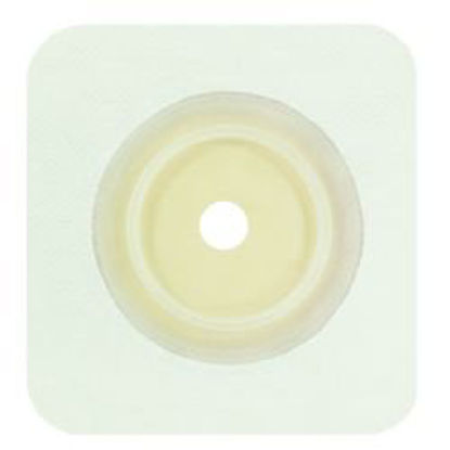 Picture of Ostomy Barrier Securi-T® Trim to Fit, Extended Wear Adhesive Tape Collar 57 mm Flange Red Code System Up to 1-3/4 Inch Opening 5 X 5 Inch7805214