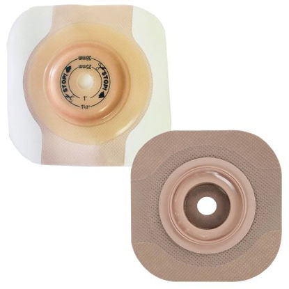 Picture of Skin Barrier New Image™ CeraPlus™ Trim to Fit, Extended Wear Adhesive Tape Borders 44 mm Flange Green Code System Up to 1 Inch Opening11402