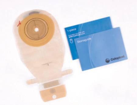 Picture of Colostomy Pouch Kit Assura® EasiClose™ WIDE Outlet One-Piece System 11-1/4 Inch Length 3/8 to 2-3/4 Inch Stoma Drainable Flat, Trim To Fit11005