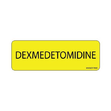 Picture of Drug Label MedVision® Anesthesia Label Dexmedetomidine Yellow 1 X 2-15/16 InchMV06SY7893