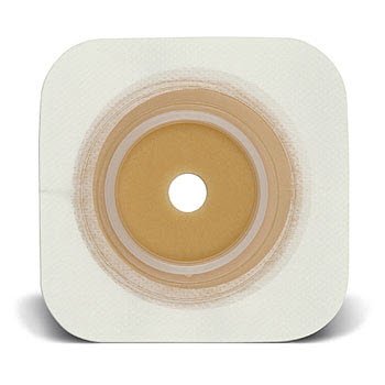 Picture of Ostomy Barrier Sur-Fit Natura® Trim to Fit, Extended Wear Durahesive® Tape 57 mm Flange Sur-Fit® Natura® System Hydrocolloid 1-3/8 to 1-3/4 Inch Opening 5 X 5 Inch413162