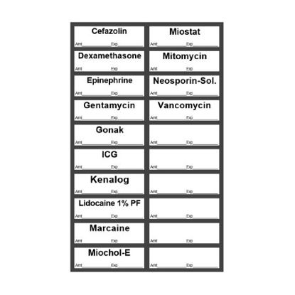 Picture of Pre-Printed Label Anesthesia Label Medication Added Black Medication Instruction9BYL1-DTR