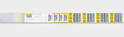 Picture of Identification Wristband Barcoded Bloodband Adhesive Closure Without Legend4R4680