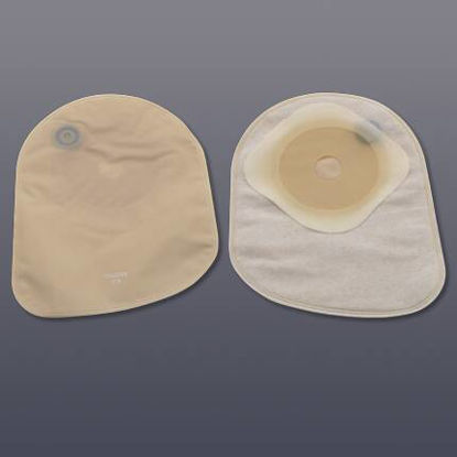 Picture of Filtered Stoma Cap Contour I™ Beige Odor-Barrier Pouch with SoftFlex, Barrier Opening 1-15/16 Inch, Cap Size 4 Inch1796