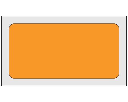 Picture of Blank Label Shamrock Multipurpose Label Orange Vac 1 X 2 InchSVL-11-5