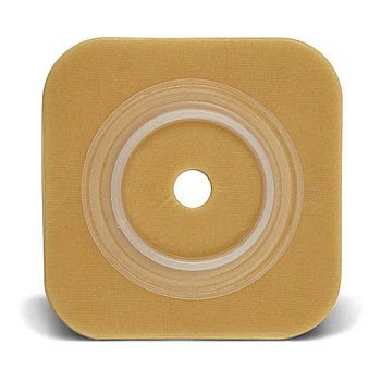 Picture of Ostomy Barrier Sur-Fit Natura® Trim to Fit, Extended Wear Durahesive® Without Tape 100 mm Flange Purple Code System Hydrocolloid 2-5/8 to 3-1/2 Inch Opening 6 X 6 Inch401905
