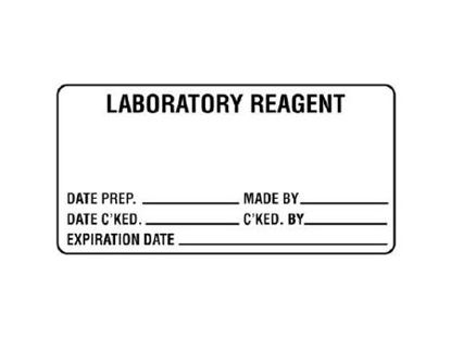 Picture of Pre-Printed Label Shamrock Communication Fill In White Litho Paper LABORATORY REAGENT / DATE PREP. _____ MADE BY _____ … Black Lab / Specimen 2 X 4 InchUPCR-9501