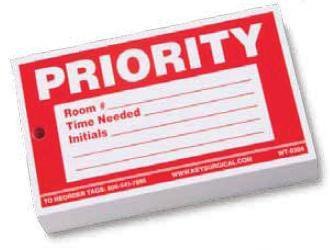 Picture of Instructional Tags Key Surgical® Write on w / Marker Red 3 X 5 Inch 3 X 5 Inch Durable 100 per CaseWT-0304