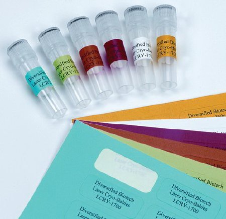 Picture of Blank Label Cryo-Babies® Cryogenic Label White Polyolefin 1/2 X 1-1/2 InchZ378992-1PAK