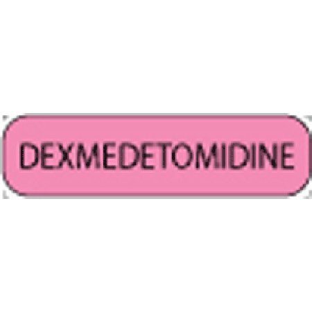 Picture of Drug Label MedVision® Anesthesia Label Dexmedetomidine Fluorescent Pink 3/8 X 1-7/16 InchMV02FP7893P