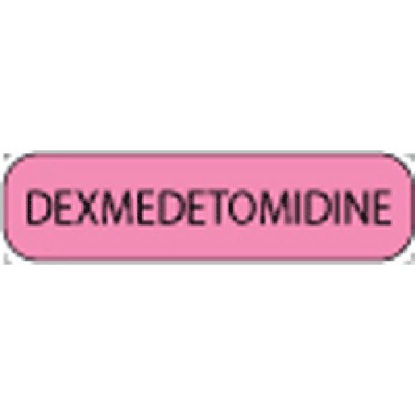 Picture of Drug Label MedVision® Anesthesia Label Dexmedetomidine Fluorescent Pink 3/8 X 1-7/16 InchMV02FP7893P