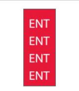 Picture of Pre-Printed Label Key Surgical® Chart Tab Red Paper ENT White Diagram / Symbol 8-1/2 X 11 InchT-604-04