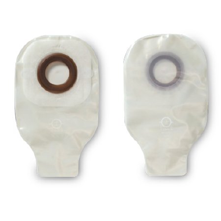 Picture of Ostomy Pouch Karaya 5 One-Piece System 9 Inch Length, Mini 1-1/8 Inch Stoma Drainable Convex, Pre-Cut3233