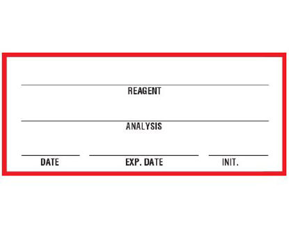 Picture of Pre-Printed / Write On Label Shamrock Communication Fill In White Litho Paper _____ / REAGENT / _____ / ANALYSIS / _____ DATE INIT Black Lab / Specimen 2 X 4-1/4 InchREA-2