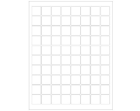 Picture of Blank Label Shamrock Laboratory Use White Laser Piggyback 15/16 X 15/16 InchSLS-LASER-RC-1