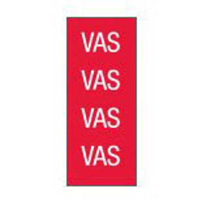 Picture of Pre-Printed Label Key Surgical® Multipurpose Label Red Tape VAS Patterned 1/4 InchT-617-04